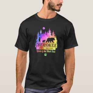 Camiseta Carolina del Norte Cherokee Con Grandes Montañas A