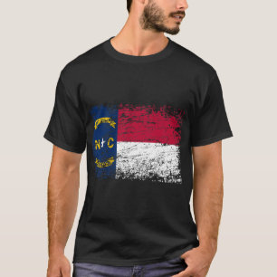 Camiseta Carolina del Norte enarbolar apariencia usada