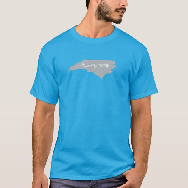Camiseta Carolina del Norte firmada por Dios (Anverso)