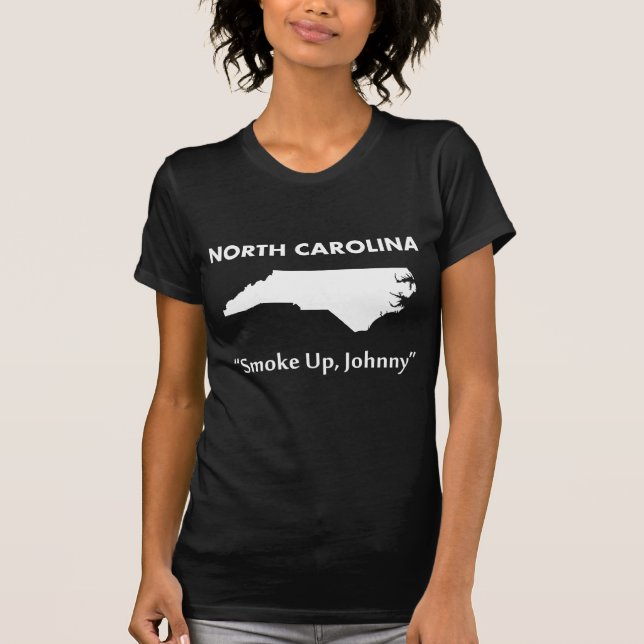 Camiseta Carolina del Norte - ¡Fuma, Johnny! (Anverso)