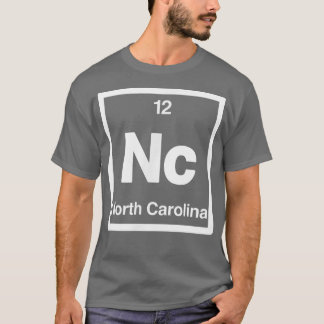 Camiseta Carolina del Norte NC Tabla Periódica Elementos 12