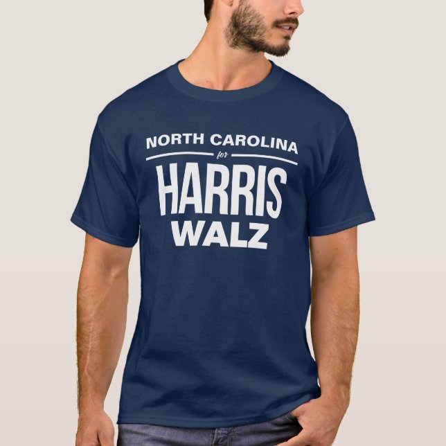 Camiseta Carolina del Norte para Harris Walz (Anverso)