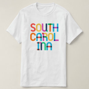 Camiseta Carolina del Sur Vintage Retro Colorido Arte Pop 8