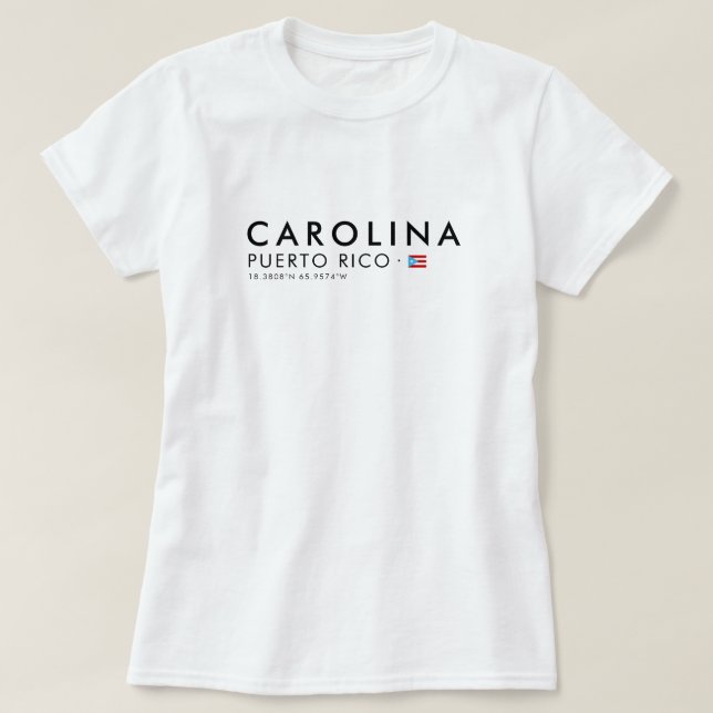 Camiseta Carolina Puerto Rico | Coordinates Tee (Diseño del anverso)