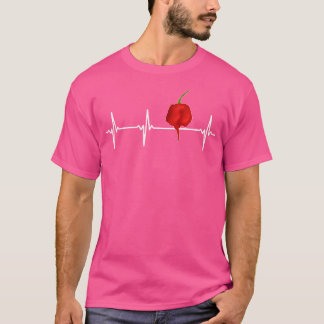 Camiseta Carolina Reaper Heartbeat Pepper más caliente