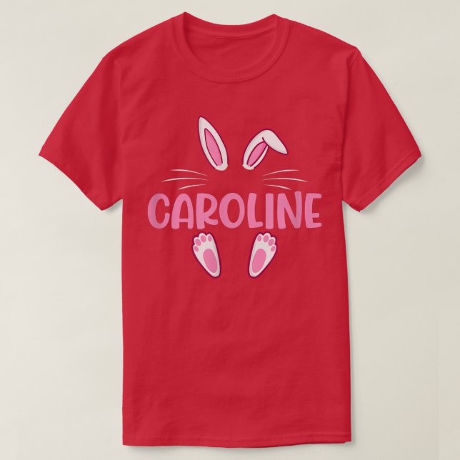Camiseta CAROLINE Easter Bunny Funny Novedad Mujeres Person (Diseño del anverso)