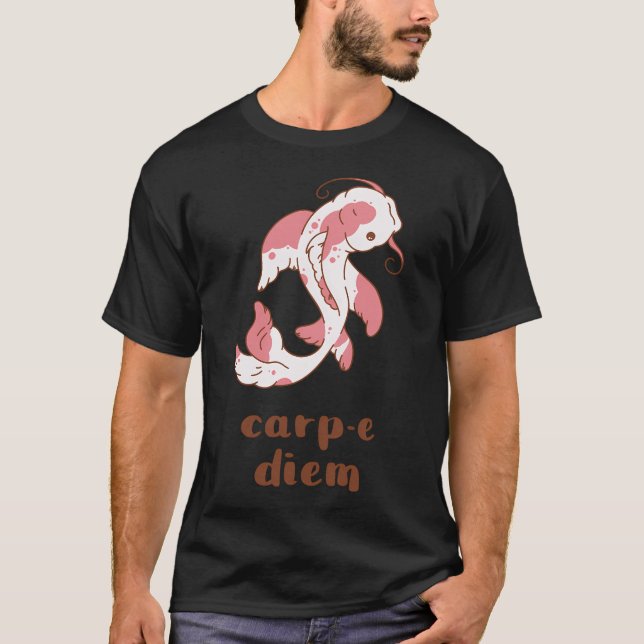 Camiseta carp-e diem chiste de pez (Anverso)