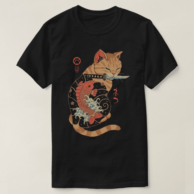 Camiseta Carp Tattooed Cat (Diseño del anverso)
