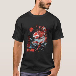 Camiseta Carpa asiática koi pez koi amante estanque japonés