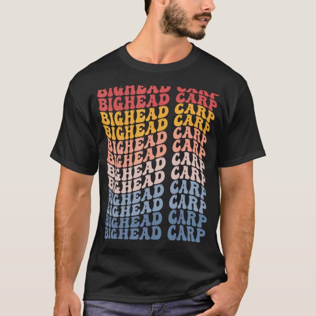 Camiseta Carpa cabezona retro groovy pez (Anverso)
