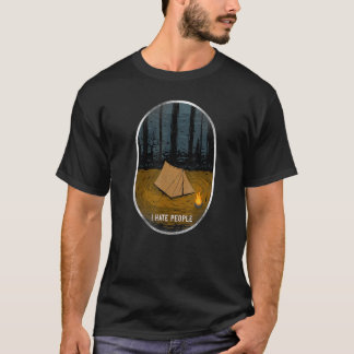 Camiseta Carpa de acampada Odio a la gente
