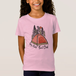 Camiseta Carpa de Camping Mantén Suelta Carpa Niño Con Árbo