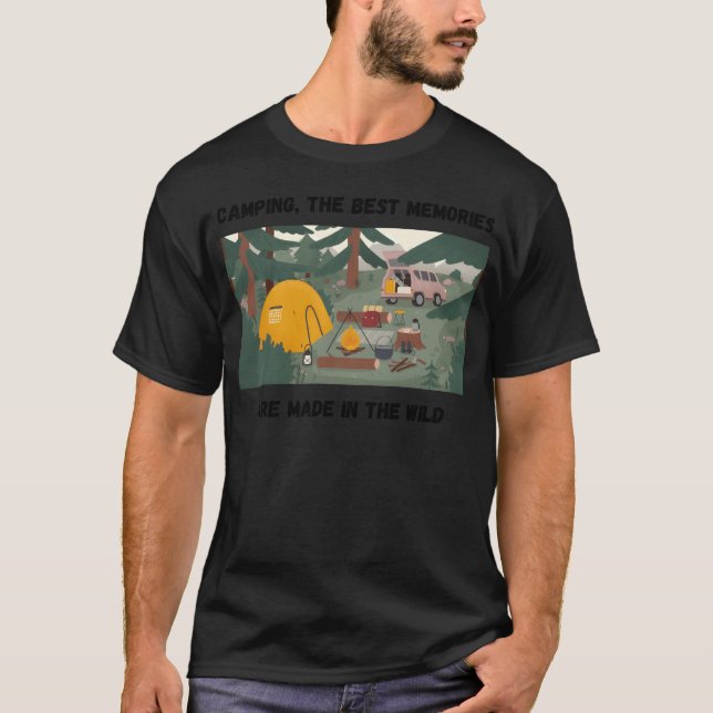 Camiseta Carpa divertida estilo camping (Anverso)