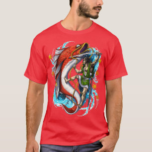 Camiseta Carpa gigante japonesa pescado Samurai folklore gu