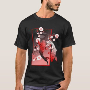Camiseta Carpa japonesa Koi Nishikigoi Fish Cherry Blossom