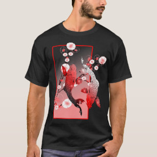 Camiseta Carpa japonesa Koi Nishikigoi Fish Cherry Blossom