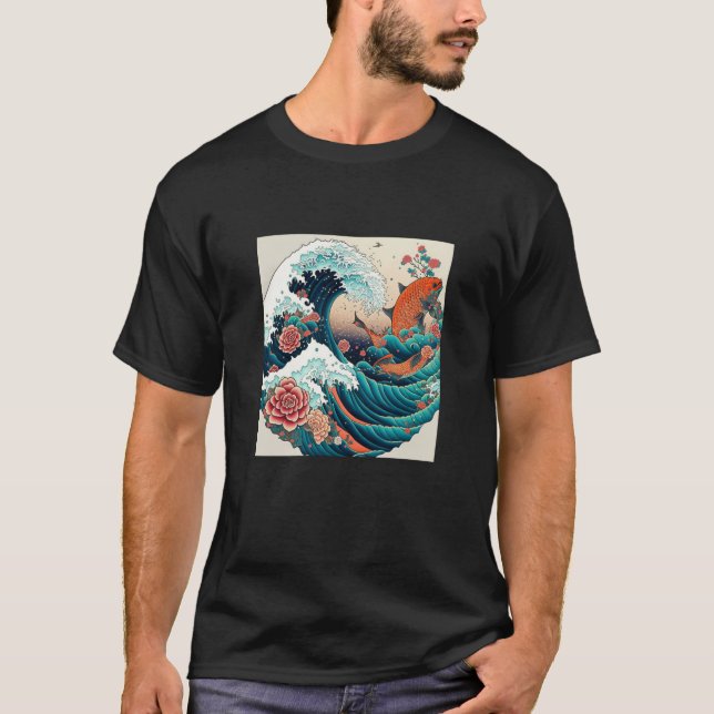 Camiseta Carpa japonesa Koi Nishikigoi pescado Japón 2 (Anverso)