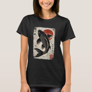 Camiseta Carpa japonesa Koi Perseverancia Koi Fish Sakura N