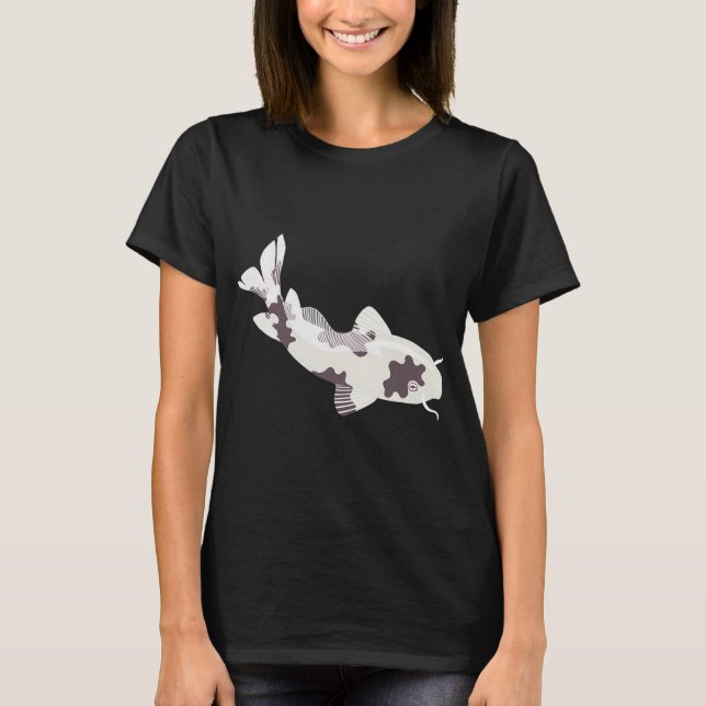 Camiseta carpa koi de estilo japonés (Anverso)
