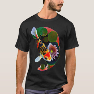 Camiseta carpa koi flor de almohadilla japonesa