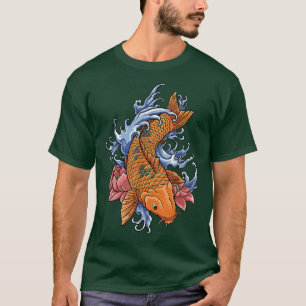 Camiseta carpa koi gráfico de peces koi amante de los peces