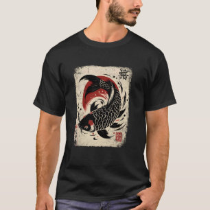 Camiseta Carpa Koi Japonesa Perseverancia Pez Koi Sakura Ni
