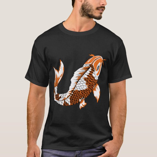 Camiseta Carpa Koi naranja (Anverso)
