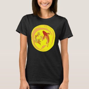 Camiseta Carpas Koi Japonesas Nishikigoi Flor de Cerezo
