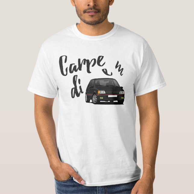 Camiseta Carpe Diem con Pug 205 GTi - escoja su color (Anverso)