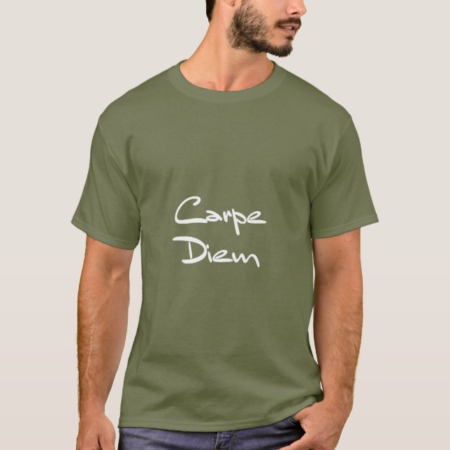 Camiseta CARPE DIEM Moderno Guay Textos (Anverso)