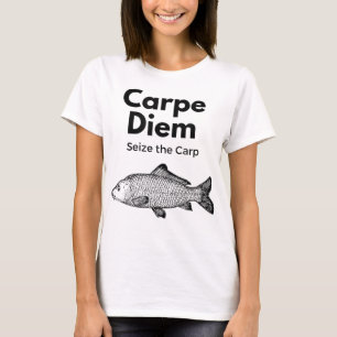 Camiseta Carpe Diem se apodera de la carpa pescando camiset