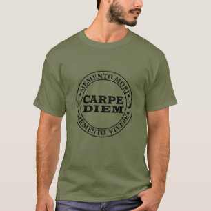 Camiseta Carpe diem Toma el día Mmenro mori