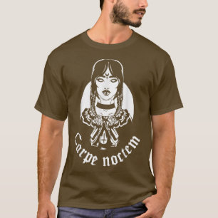 Camiseta Carpe Noctem Pagan Atheist Magic Goddess Gothic Wi