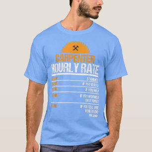 Camiseta Carpenter Hourrate Funny Woodwork para Carpen