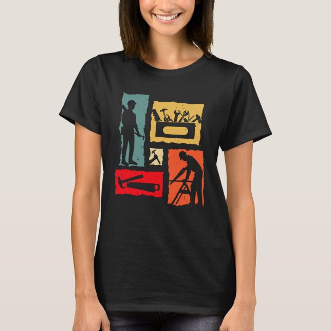 Camiseta Carpenter Retro Woodworker (Anverso)