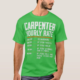 Camiseta Carpenter tarifas horarias Graciosa Tasa de trabaj