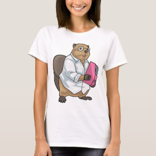 Camiseta Carpeta de secretario de castor Oficina