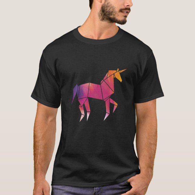 Camiseta Carpeta principal de papel de Origami Unicorn (Anverso)