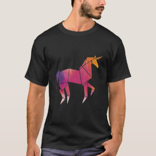 Camiseta Carpeta principal de papel de Origami Unicorn