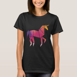 Camiseta Carpeta principal de papel de Origami Unicorn