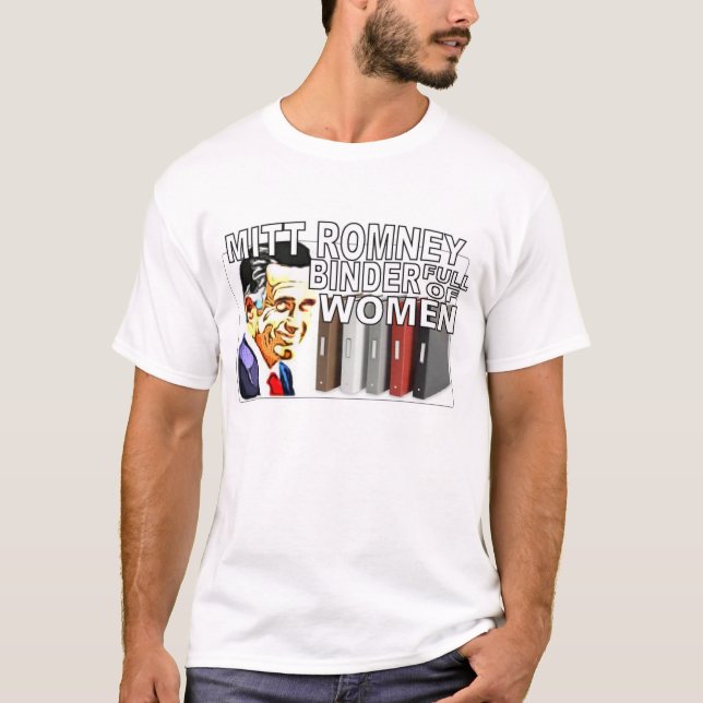 Camiseta Carpetas de Mitt Romney por completo de la (Anverso)