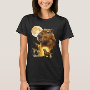 Camiseta Carpincho aullando a la luna meme 90s animal