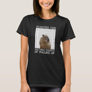 Camiseta Carpincho buscado por múltiples cargos de tirar ha