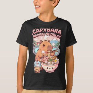 Camiseta Carpincho divertido fideos ramen kawaii carpincho