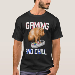Camiseta Carpincho Jugando Videojuego Fauna Animal Capybara