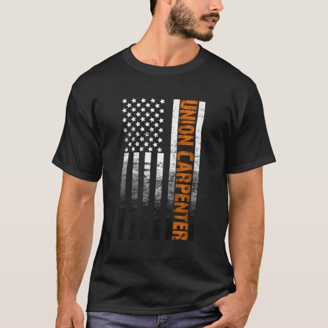 Camiseta Carpintería de Carpintería de la Unión de Bandera  (Anverso)