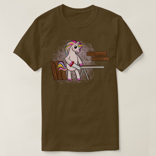 Camiseta Carpintería de unicornio (Diseño del anverso)