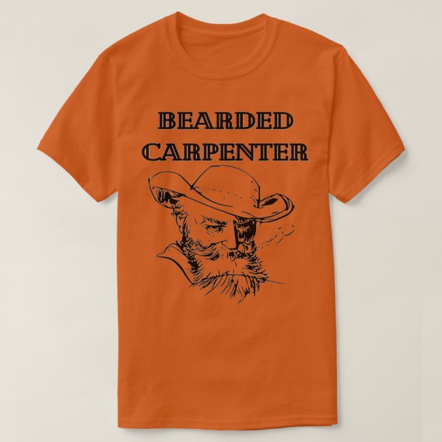 Camiseta Carpintero con barba 1 (Diseño del anverso)