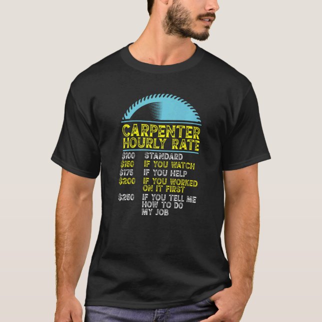 Camiseta Carpintero de carpintero de papá de madera (Anverso)