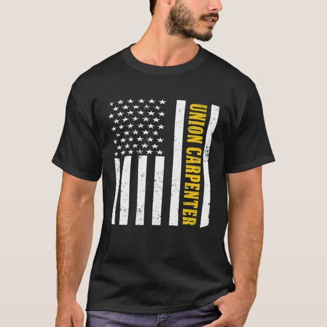 Camiseta Carpintero de la Unión de Bandera de los Estados U (Anverso)